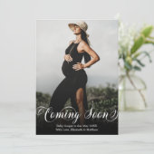 Bientôt la carte de Faire-part de grossesse photo (Debout devant)