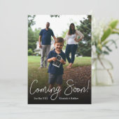 Bientôt la carte de Faire-part de grossesse photo (Debout devant)