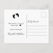 Bientôt la carte postale Faire-part de grossesse p (Dos)