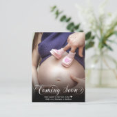 Bientôt la carte postale Faire-part de grossesse p (Debout devant)