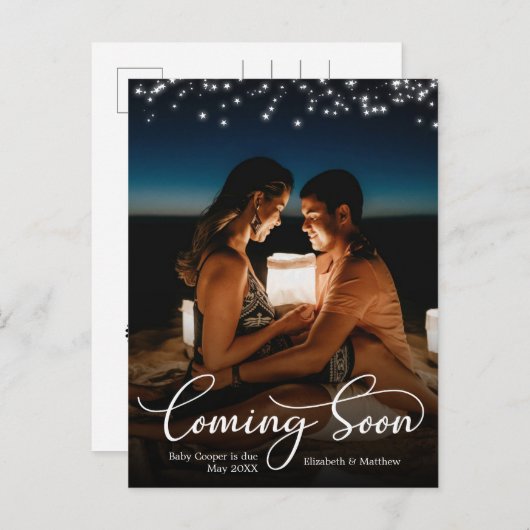 Bientôt la carte postale Faire-part de grossesse p (Devant / Derrière)