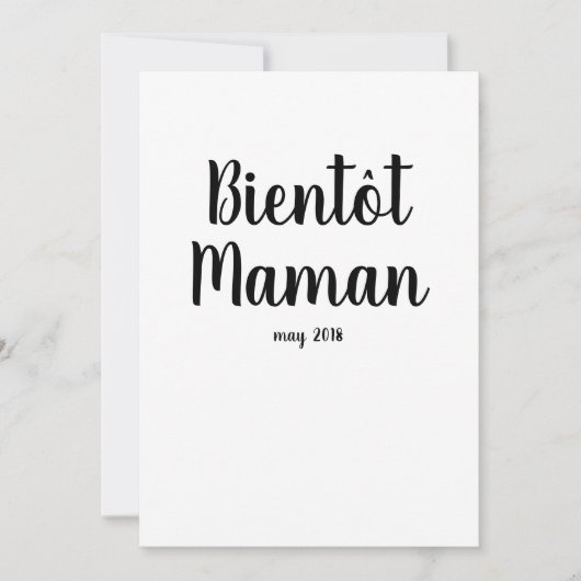 Bientot maman | Invitation Baby shower française (Devant)