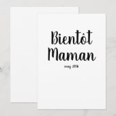 Bientot maman | Invitation Baby shower française (Devant / Derrière)