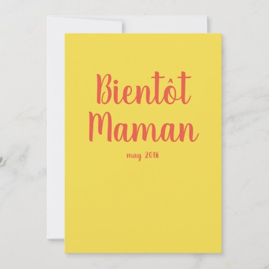 Bientot maman | Invitation Baby shower française (Devant)