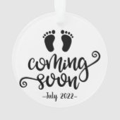 Bientôt - Ornement de Noël personnalisé (dos)