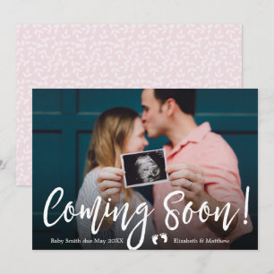 Bientôt Photo Carte de Faire-part de grossesse