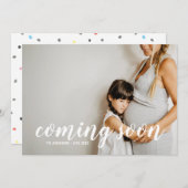 Bientôt Photo Faire-part de grossesse (Devant / Derrière)