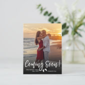 Bientôt Photo Faire-part de grossesse Carte postal (Debout devant)