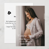 Bientôt Photo Personnalisée Faire-part de grossess (Devant / Derrière)