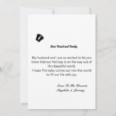 Bientôt Photo Personnalisée Faire-part de grossess (Dos)