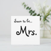 "Bientôt pour être… Mme" invitation de Fête de la (Debout devant)