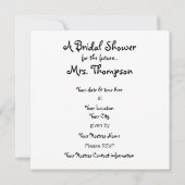 "Bientôt pour être… Mme" invitation de Fête de la (Dos)