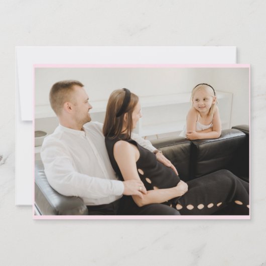 Bientôt quatre 2 Photos Grossesse Faire-part (Dos)