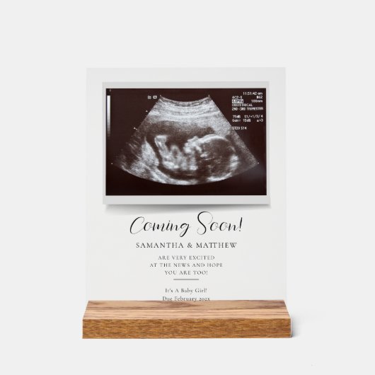 Bientôt Sonogramme Faire-part de grossesse (Recto)