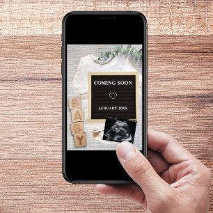 Bientôt Sonogramme Photo Faire-part de grossesse