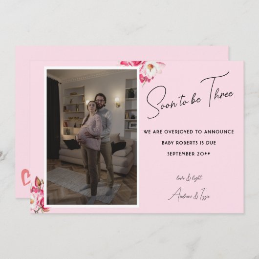 Bientôt trois Faire-part de grossesse photo