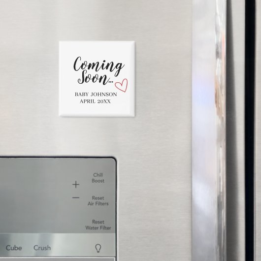 Bientôt un Nouveau Bébé Annonce Magnet (In situ (réfrigérateur))