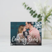 Bientôt une photo d'annonce de grossesse sur carte (Debout devant)