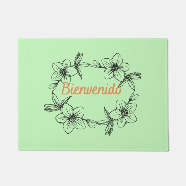 BIENVENIDO. BETEKENIS (ESPANOL) DEURMAT (Voorkant)
