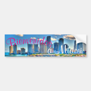 Bienvenidos a Miami Briefkaart Bumper Stick Bumpersticker