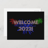 bienvenue 2022 ! carte postale (Devant / Derrière)
