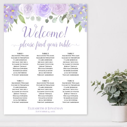 Bienvenue ! 6 Tableau Lavande Roses Boho Seigneurs