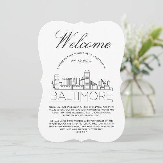 Bienvenue à Baltimore | Invitation Détails Invités (Debout devant)
