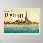 Bienvenue À Blackpool ~ Poster Vintage voyage (Devant)
