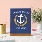 Bienvenue à bord Nom du bateau Ancre Laurel Marine (Mariage)