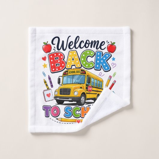 Bienvenue à bord pour le chauffeur de bus scolaire (Gant de toilette)