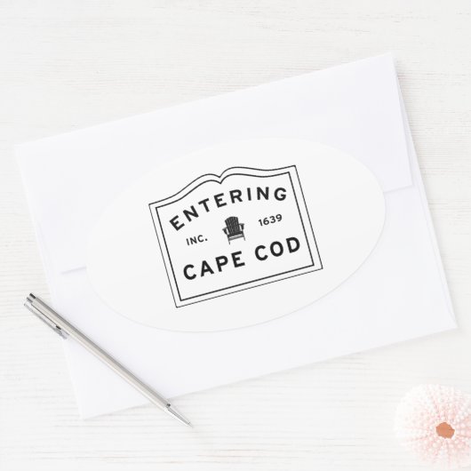 Bienvenue à Cape Cod Massachusetts Sticker (Enveloppe)