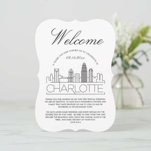 Bienvenue à Charlotte | Invitation Détails des inv (Debout devant)