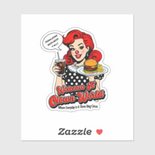 Bienvenue À Clown World Custom-Cut Vinyl Sticker