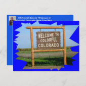 Bienvenue à Colorado CARTE POST (Devant / Derrière)