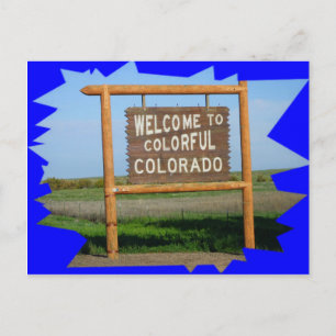 Bienvenue à Colorado CARTE POST