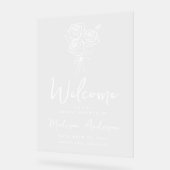 Bienvenue à la Baby Shower : Bouquet de Roses Dess (Angle)