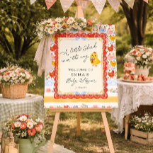 Bienvenue à la Baby Shower Florale Rustique Petit
