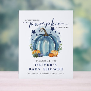 Bienvenue à la Baby Shower Garçon Citrouille Aquar