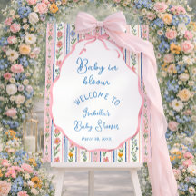 Bienvenue à la Baby Shower Grandmillennial Baby in