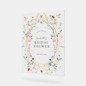 Bienvenue à la Baby Shower Papillon Abeille Fleur (Angle)