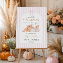Bienvenue à la baby shower Petit Citrouille Ruban
