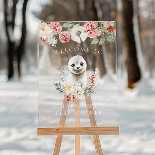 Bienvenue à la Baby Shower Sceau Arctique Aquarell