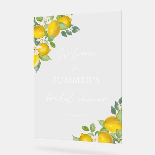 Bienvenue à la Baby Shower Thème Citron (Angle)
