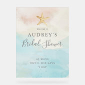 Bienvenue à la Baby Shower Thème Plage Moderne (Recto)