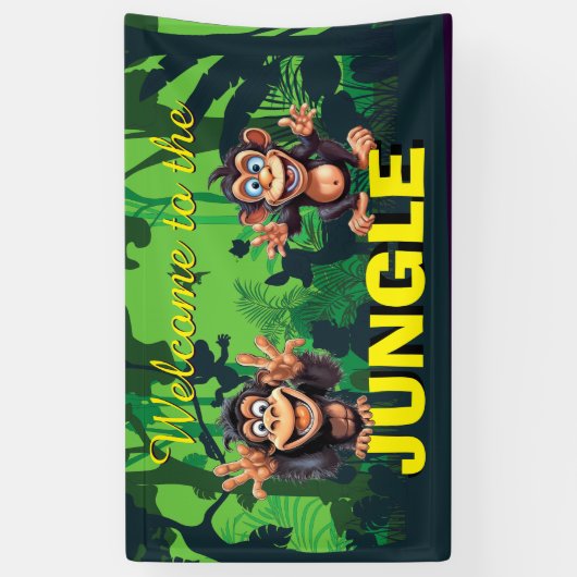 bienvenue à la bannière jungle (Vertical)
