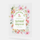 Bienvenue à la douche nuptiale sous l'arche floral (Angle)