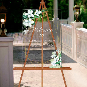 Bienvenue à la fête de fiançailles de verdure géom