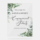 Bienvenue à la fête de fiançailles Eucalyptus Vert (Recto)