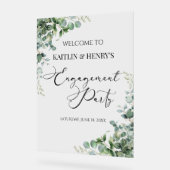 Bienvenue à la fête de fiançailles Eucalyptus Vert (Angle)