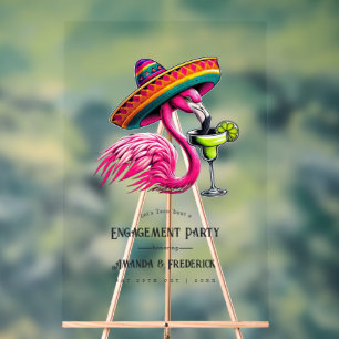 Bienvenue à la fête de fiançailles Fiesta Flamingo